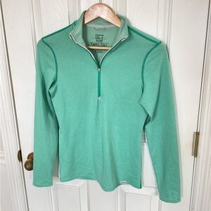 Patagonia XS Women’s Mock neck 1/4 Zip Sweatshirt  Green Layers Lightweight